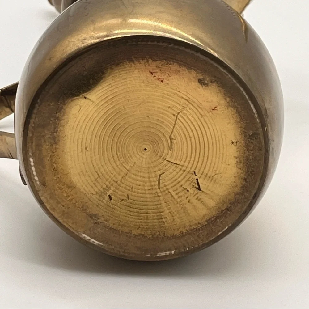 Vintage Etched Islamic Middle East Arabic Dallah Copper Brass Coffee Pot 10